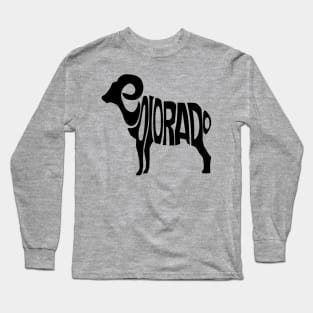 Colorado Big Horn Goat (Black) Long Sleeve T-Shirt